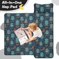 thumbnail image 4 of Robot and Gears Blue Pattern Teens Toddler Nap Mat with Pillow, Sleeping Mat Bag for Preschool Daycare 59"x22", 4 of 6