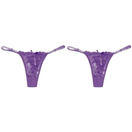 (2-Pack) 2025 Panties Lace Briefsy Womens Romper Waist Low Underwear Underpants Clothes for Women Women s Thong plus Size Push up 3x p