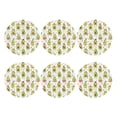 thumbnail image 2 of Bingfone Vintage Avocado Playing Music Leather Drinks Coasters with Set of 6,Suitable for Home Kitchen,Coffee Cup Coasters Home Gift, 2 of 9