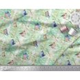 thumbnail image 3 of Soimoi Moss Georgette Fabric Branch & Bird Artistic Decor Fabric Printed Yard 42 Inch Wide, 3 of 3