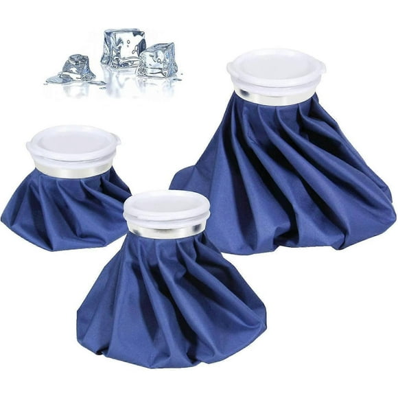 Reusable Ice Pack Hot Water Bottles for Injuries, Cold Heat Therapy and Pain Relief, 3-Pack (6"/9"/11")