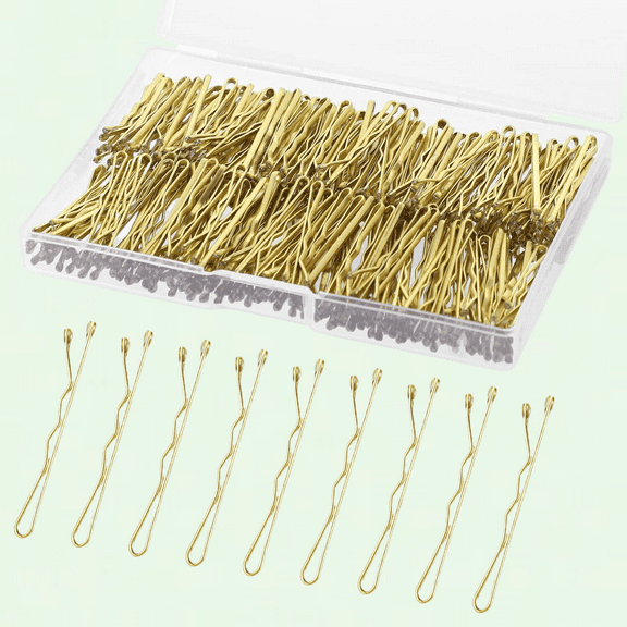 250Pcs Mini Bobby Pins, Small Blonde Bobby Pins with Storage Box