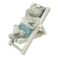 thumbnail image 3 of Figura de animal de resina, pequeña escultura, animal realista en silla de descanso, estatua oso azul macho, 3 of 9
