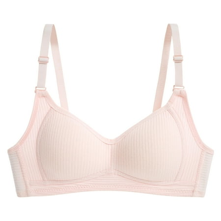 

HGWXX7 Plus Size Bra Women Simple Stripe Adjustable Shoulder Strap Underwire Underwear Bra