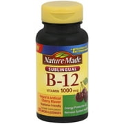 Nature Made B-12 1000 mcg Micro-Lozenges Cherry Flavor 50 ea (Pack of 4)