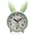 thumbnail image 1 of Despertador infantil, despertador, despertador de conejo, despertador analógico clásico, despertador, sin tictac, despertador de conejo, despertador infantil (verde) JFHHH pequeña, 1 of 5