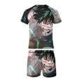 thumbnail image 6 of My Hero Academia Boys 2-Piece Swimsuit Set Bathing Suit Short Sleeve Swimwear Sets with Swim Trunk 7-9Y(120cm), 6 of 7