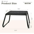 thumbnail image 2 of Wicker Ottomans Outdoor Footstool,Patio Rattan Garden Furniture All Weather Foot Stool Outdoor Footrest for Backyard Poolside Porch 2 Set Black, 2 of 7