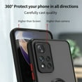 thumbnail image 2 of Shockproof Matte Case For Xiaomi Redmi Note 11 Pro Max  9 10 Poco X3 NFC 9c 9s 8 GT M3 11T F3 9A 9T 5G Metal Ring Holder Cover, 2 of 7