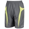 thumbnail image 1 of Spiro - Pantalones cortos de deporte transpirables Modelo Micro-Team hombre caballero - Gym/Running/Verano (Gris/ Verde lima), 1 of 3