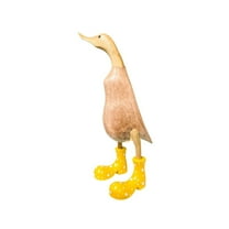 DefiDgd Small Duck with Boots Decorative Statue,Waterproof Resin Yard Garden Puddle Ducks with Spotted Wellies Rainboots for Indoor Outdoor Lawn Decoration(F)
