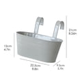 thumbnail image 1 of Home Oval Metal Plant Flower Pot Fence Balcony Garden Hanging Planter Pots, 1 of 2