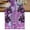 Purple, variant on Happy Birthday Pink Cotton Linen Table Runner for Dining Kitchen, Gifts Balloons Goblet Glitter Ribbons Black Wedding Outdoor Party Tablerunners, Dresser Scarf Coffee Tablecloth Runners 13x36 Inches