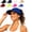 Blue, variant on Women's UPF 50+ UV Protection Sun Visor Hat – Wide Brim Lightweight Foldable Ponytail Cap for Summer Beach