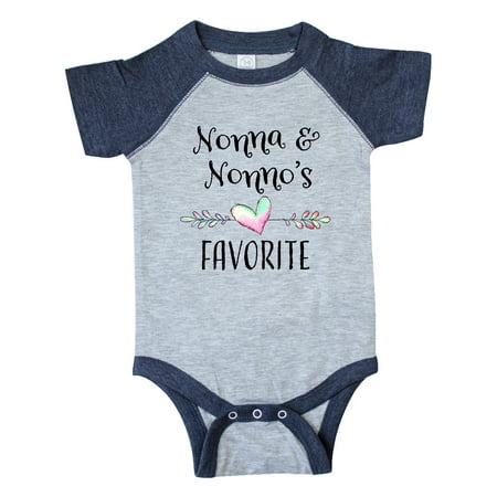 

Inktastic Nonna and Nonno s Favorite- Heart Grandchild Gift Baby Boy or Baby Girl Bodysuit