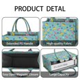 thumbnail image 4 of Large Capacity Tote Bag,Light Blue Dinosaurs Text Pattern Handbag Fashion Luxury Tote Bag,15.7"x13"x 5.1" Inches,Laptop Compatible, 4 of 6