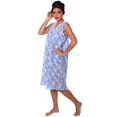 thumbnail image 3 of Women's Floral Sleeveless V-Neck Fancy Lace Pointelle Nightgown sleepwear, 3X-Large Blue, 3 of 5