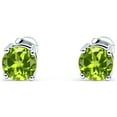 thumbnail image 2 of 8mm Solitaire Screw Back Stud Earring Round Simulated CZ Solid 925 Sterling Silver, 2 of 5
