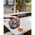 thumbnail image 4 of Fsddascl Blue Pink Rhombus Toaster Cover 2 Slice, Small Kitchen Appliance Covers, Abstract Geometric Artwork Toaster Oven Cover with Loop, Bread Machine Cover Polyester Dust Cover Protection, 4 of 5
