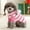 Pink, variant on Spencer Dog and Cat Clothes Small Dog Sweaters with Hat Striped Doggie Sweater Knitwear Pullover Warm Pet Puppy Apparel for Fall Winter (Red, S)