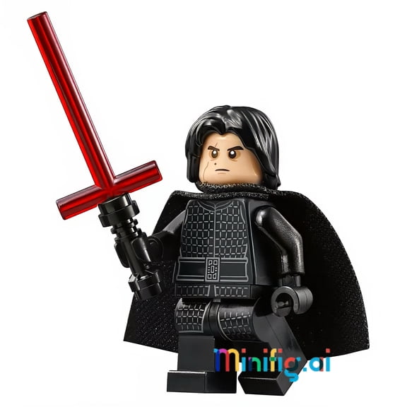 LEGO Kylo Ren Minifigure with Red Crossguard Lightsaber