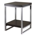 thumbnail image 1 of Pemberly Row Contemporary Metal End Table with Enamel Steel Tube in Espresso, 1 of 6