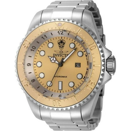 Invicta 44746 Hydromax Quartz 3 Hand Gold Dial Men Watch