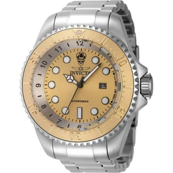 Invicta 44746 Hydromax Quartz 3 Hand Gold Dial Men Watch