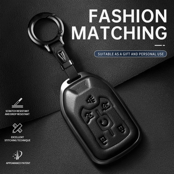 For Chevrolet Key Fob Cover Leather Car Tahoe GMC Yukon 2015 2016 2017 2018 2019 2020 Key Case