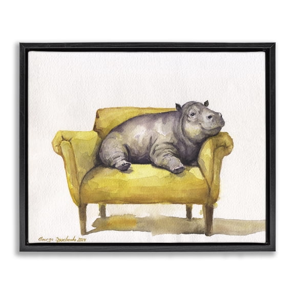 Stupell Industries Bohemian Black Floating Frame Canvas Art, 21 x 17, by George Dyachenko