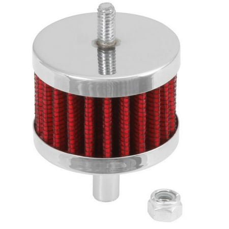 Chrome Crankcase - K&N Engineering 62-1090 Steel Base Crankcase Vent Filter - 3/8in. Vent - Chrome End Cap with Stud