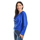 thumbnail image 2 of Blusa elegante de satín Roman Fashion /Juvenil, 1787 (Azul rey) azul M, 2 of 5