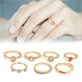 thumbnail image 1 of Knuckle Ring Set 7 Pieces Vintage Stackable Rings Bohemian Finger Rings for Women, 1 of 8
