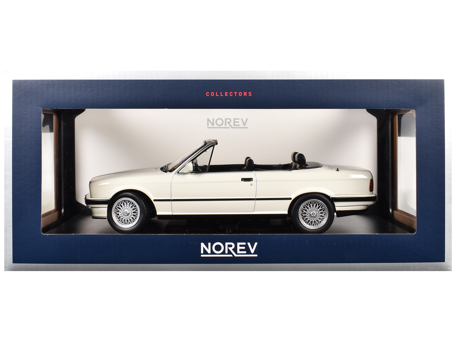 1991 BMW 325i Cabriolet Alpine White 1/18 Diecast Model Car by Norev