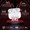 thumbnail image 4 of Audífono In ear Bluetooth Oem Para iPhone Android Wk Color Blanco Luz Verde V02, 4 of 5
