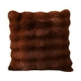 thumbnail image 1 of Funda de cojín de felpa, funda de almohada compacta multiusos, 43 x 43 cm, funda de almohada para sofá, sala de estar, decoración del hogar Marrón, 1 of 8