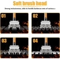 thumbnail image 6 of AGAIN Grill Brush Bristle Free, 304 Stainless Steel Food-Grade Brush Head with Scraper, Safe BBQ Outdoor Grill Cleaning Brush Strong Barbecue Brush Cleaner Non Wire for Grill Grate/Wooden Handle, 6 of 10