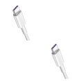 thumbnail image 3 of Matsuzay Cable USB C de súper rápido 5A para P30 P20 Lite para Mi 9 8 carga rápida 3,0 tipo C carga para S10 9 blanco 0.25 m 2piezas, 3 of 6