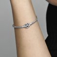 thumbnail image 4 of Women's shiny silver infinity heart bracelet, 4 of 4