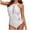 Bikini Tankini Coverup Swimsuits White on Clearance, variant on Ribbed One Piece Swimsuits for Women Tie Side High Cut Bathing Suits