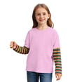 thumbnail image 2 of Stylish Striped Long Sleeve Festival Tee for Kids Layered Playwear Comfortable Everyday Shirt, 2 of 3