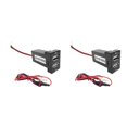thumbnail image 2 of Speravity Conector de interfaz USB dual 12V 4.2A para Hilux VIGO Teléfono de carga MP3 MP4 PAD Tablet PC 22x33mm 20x40mm Type1 NO1 Speravity CBP168920, 2 of 6