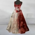 thumbnail image 2 of Women Vintage Sleeveless Halloween Evening Party Prom Dress Long DressesBrick Red S, 2 of 3