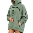 thumbnail image 5 of Womens Pet Carrier Sweater Cat Dog Pouch Hoodies Animal Holder Long Sleeve Hood Sweatshirt | Lightweight Shirt, for Pet Lovers Home Park Walking Short Trips, 5 of 7