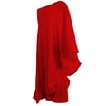 thumbnail image 3 of Combinaisons pour Femmes à une Épaule Soirée Cocktail Semi-Formelle Robe Maxi Pantalon Ensemble de Tenue de Voyage pour Femmes P-111 Rouge-A m, 3 of 5