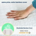 thumbnail image 3 of EastVita Mattress Topper, Green Tea Scent Memory Foam Mattress Topper with Zippered Bamboo Cover and Removable & Washable Cover, Cloud-Like Soft Mattress, 3 of 6