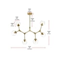 thumbnail image 4 of Elegant Lighting Cavoli 49" 9-Light Metal & Glass Chandelier in Brass/Clear, 4 of 11