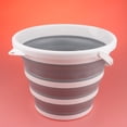 thumbnail image 2 of Contenedor de Almacenamiento de Agua Plegable Al Aire Libre Multifuncional Portátil de 10L, Compatible para Pesca / de Autos / Actividades Al a gris Sunnimix Cubo de agua plegable al aire libre, 2 of 8