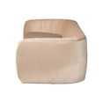 thumbnail image 3 of Bowery Hill Glam and Luxe Champagne Beige Velvet Fabric Sofa, 3 of 9