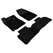 3D MAXpider Complete Set Custom Fit All-Weather Floor Mat for Select Nissan Altima Models - Kagu Rubber (Black)